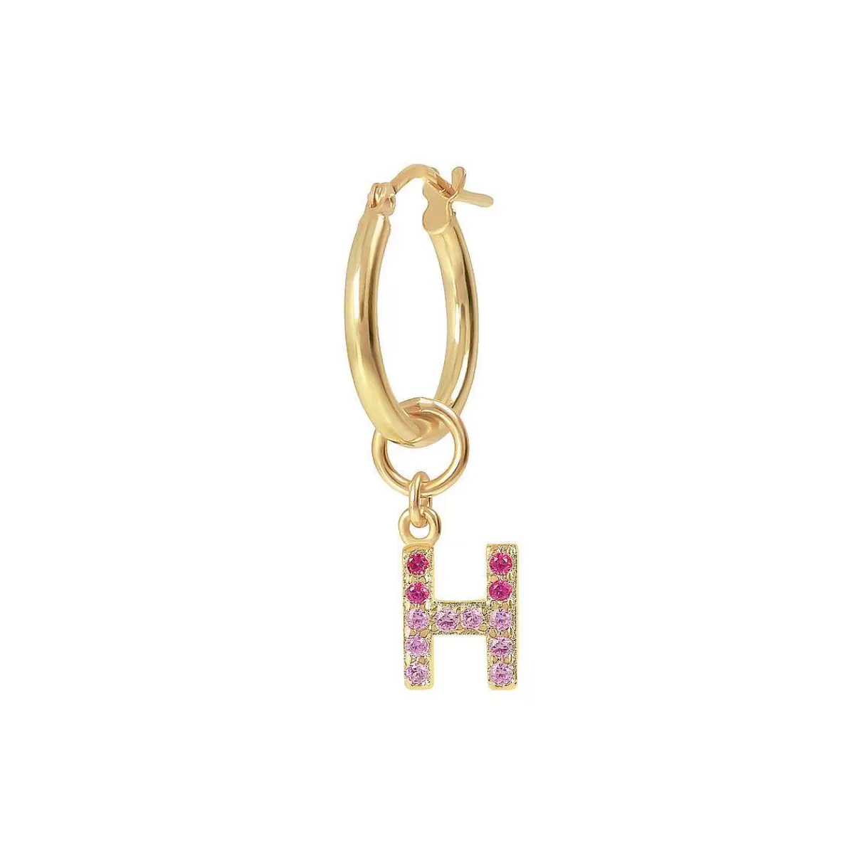 Flash Sale Orecchino Pendente Dorato Con Lettera In Pave Di Zirconi Orecchini