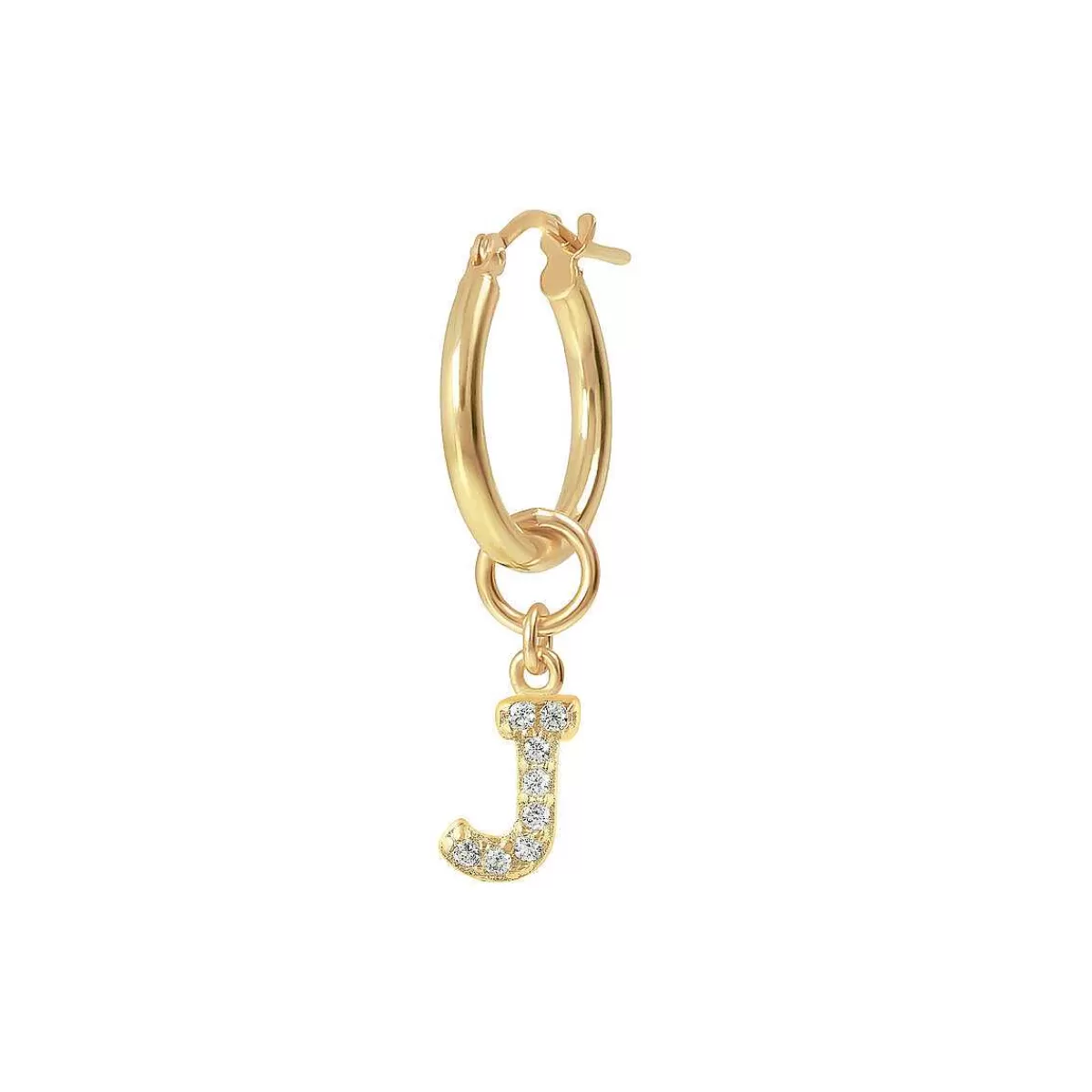 Flash Sale Orecchino Pendente Dorato Con Lettera In Pave Di Zirconi Orecchini