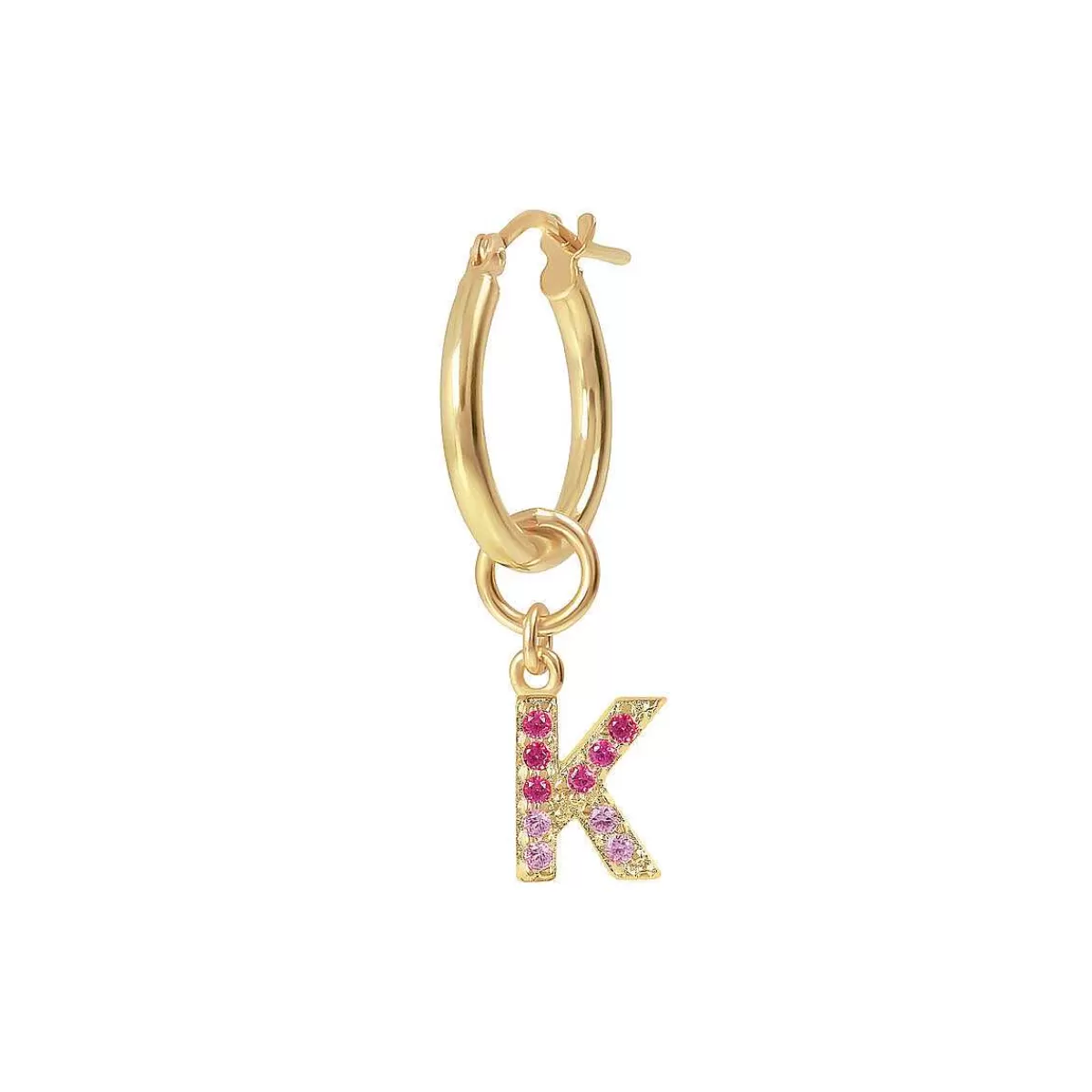 Flash Sale Orecchino Pendente Dorato Con Lettera In Pave Di Zirconi Orecchini