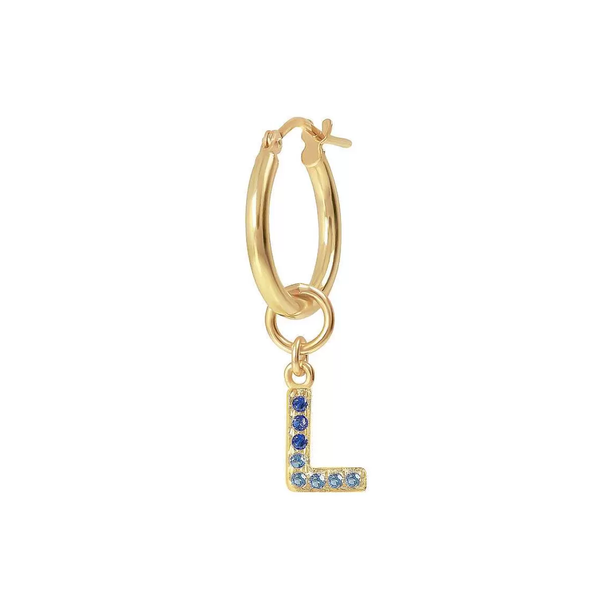 Flash Sale Orecchino Pendente Dorato Con Lettera In Pave Di Zirconi Orecchini