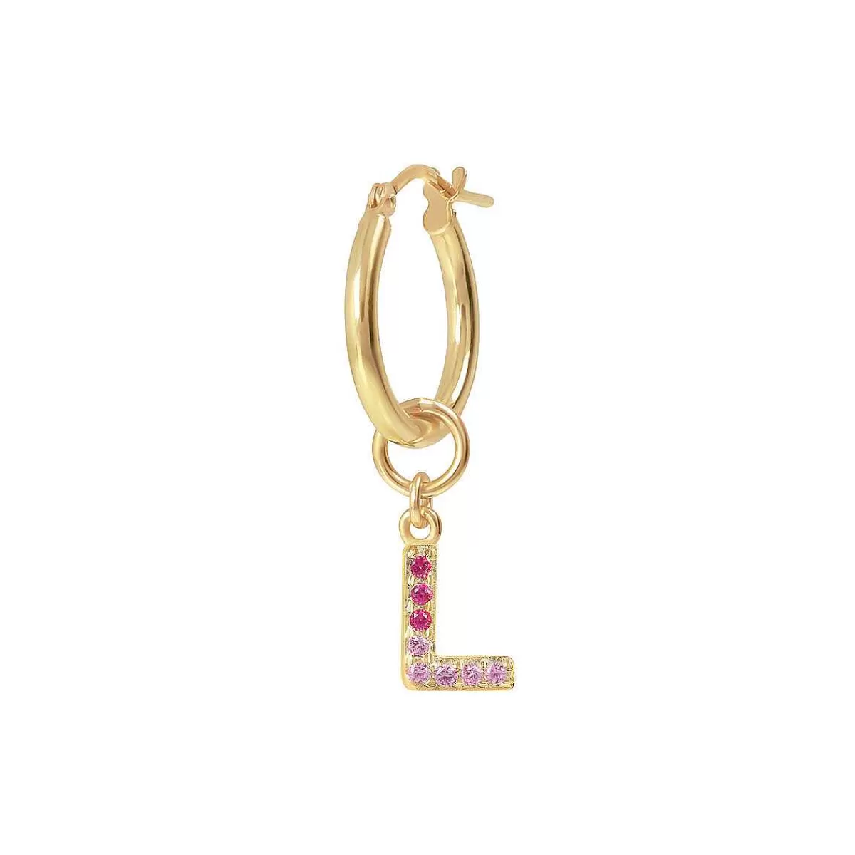 Flash Sale Orecchino Pendente Dorato Con Lettera In Pave Di Zirconi Orecchini