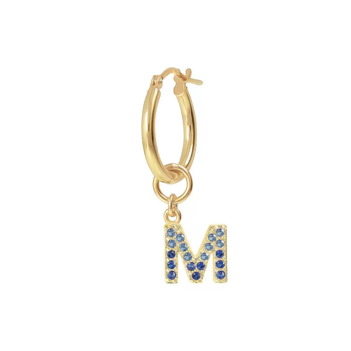 Flash Sale Orecchino Pendente Dorato Con Lettera In Pave Di Zirconi Orecchini