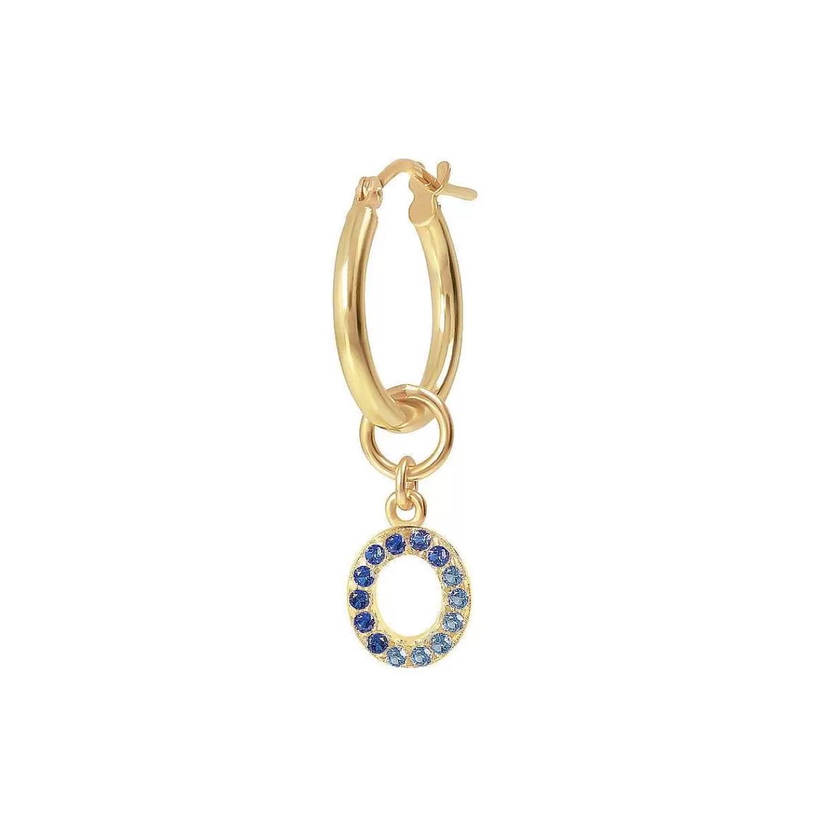 Flash Sale Orecchino Pendente Dorato Con Lettera In Pave Di Zirconi Orecchini