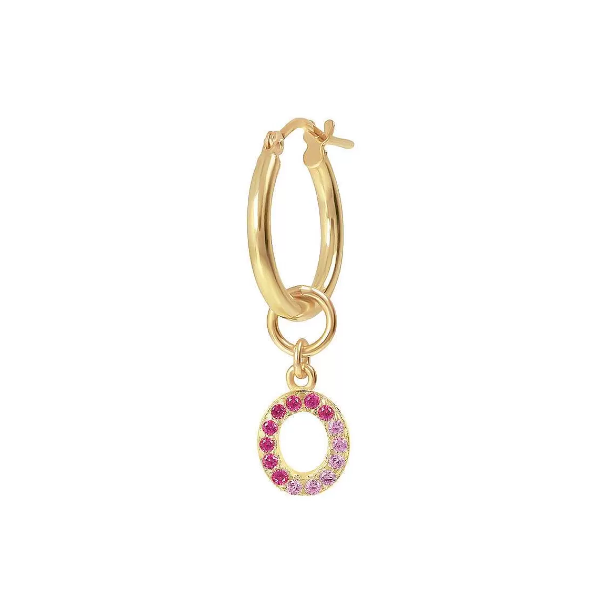 Flash Sale Orecchino Pendente Dorato Con Lettera In Pave Di Zirconi Orecchini