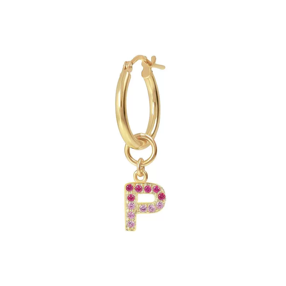 Flash Sale Orecchino Pendente Dorato Con Lettera In Pave Di Zirconi Orecchini
