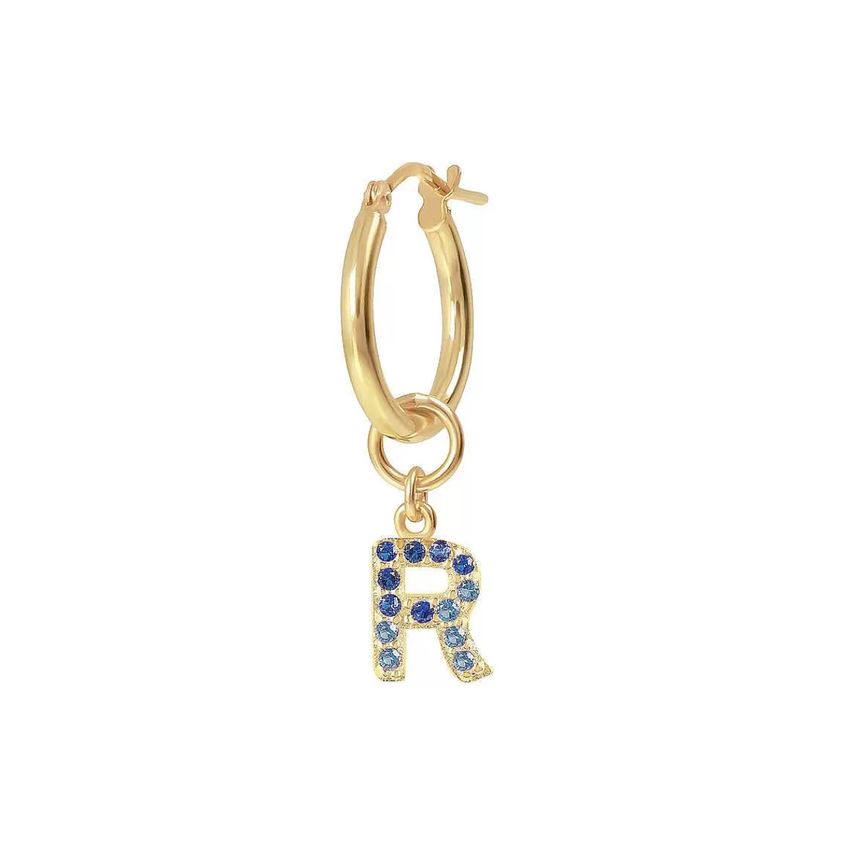 Flash Sale Orecchino Pendente Dorato Con Lettera In Pave Di Zirconi Orecchini
