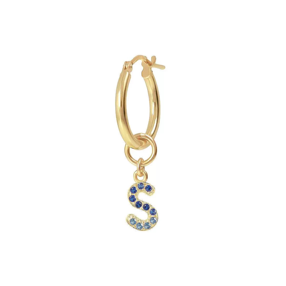 Flash Sale Orecchino Pendente Dorato Con Lettera In Pave Di Zirconi Orecchini