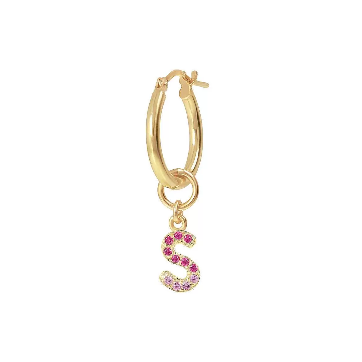 Flash Sale Orecchino Pendente Dorato Con Lettera In Pave Di Zirconi Orecchini