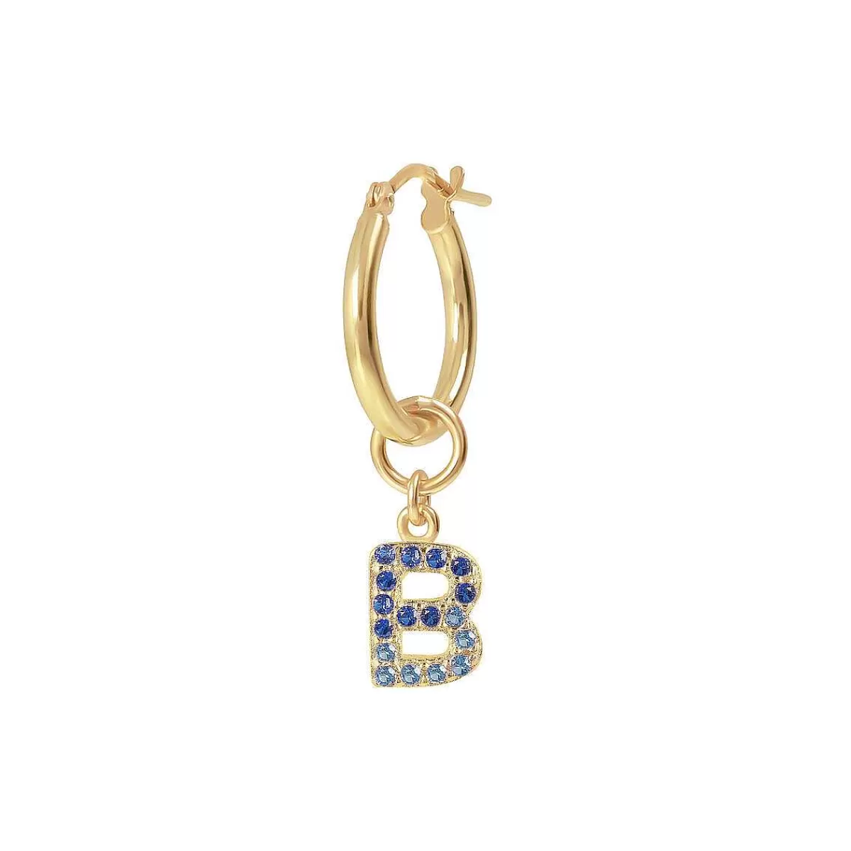 Flash Sale Orecchino Pendente Dorato Con Lettera In Pave Di Zirconi Orecchini