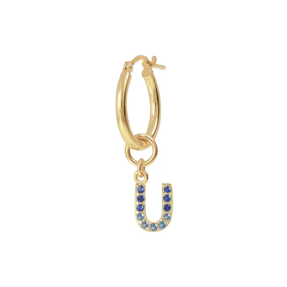 Flash Sale Orecchino Pendente Dorato Con Lettera In Pave Di Zirconi Orecchini