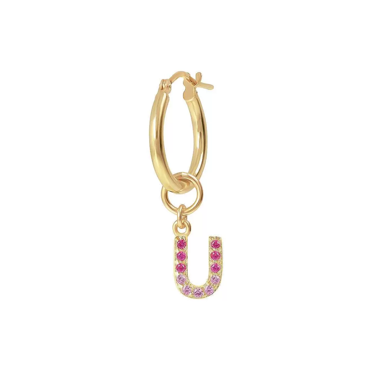Flash Sale Orecchino Pendente Dorato Con Lettera In Pave Di Zirconi Orecchini