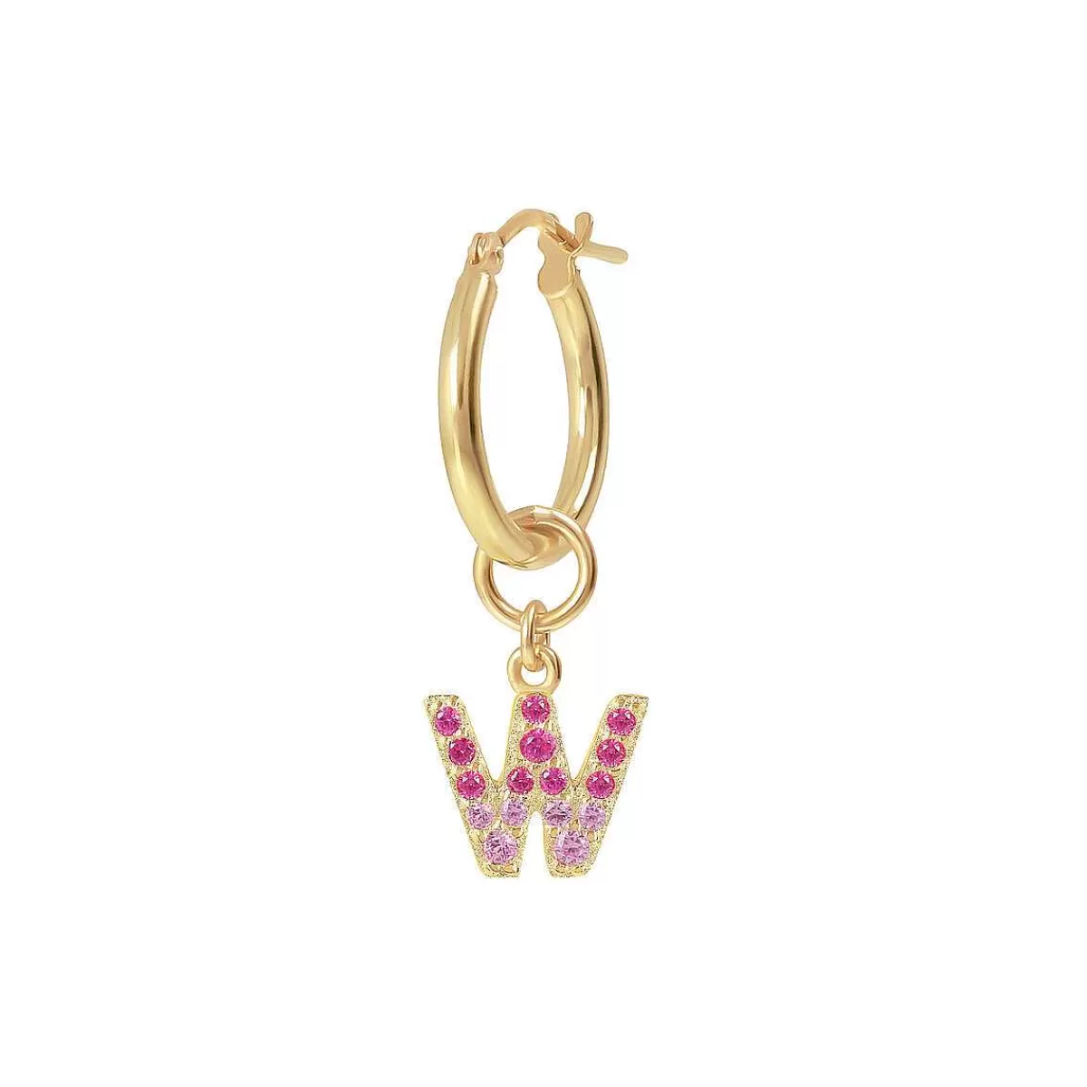 Flash Sale Orecchino Pendente Dorato Con Lettera In Pave Di Zirconi Orecchini