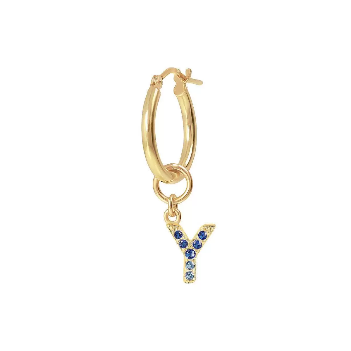 Flash Sale Orecchino Pendente Dorato Con Lettera In Pave Di Zirconi Orecchini