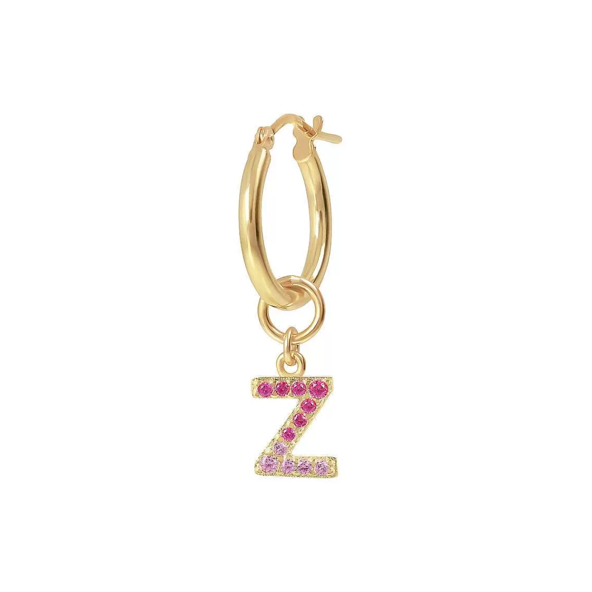Flash Sale Orecchino Pendente Dorato Con Lettera In Pave Di Zirconi Orecchini