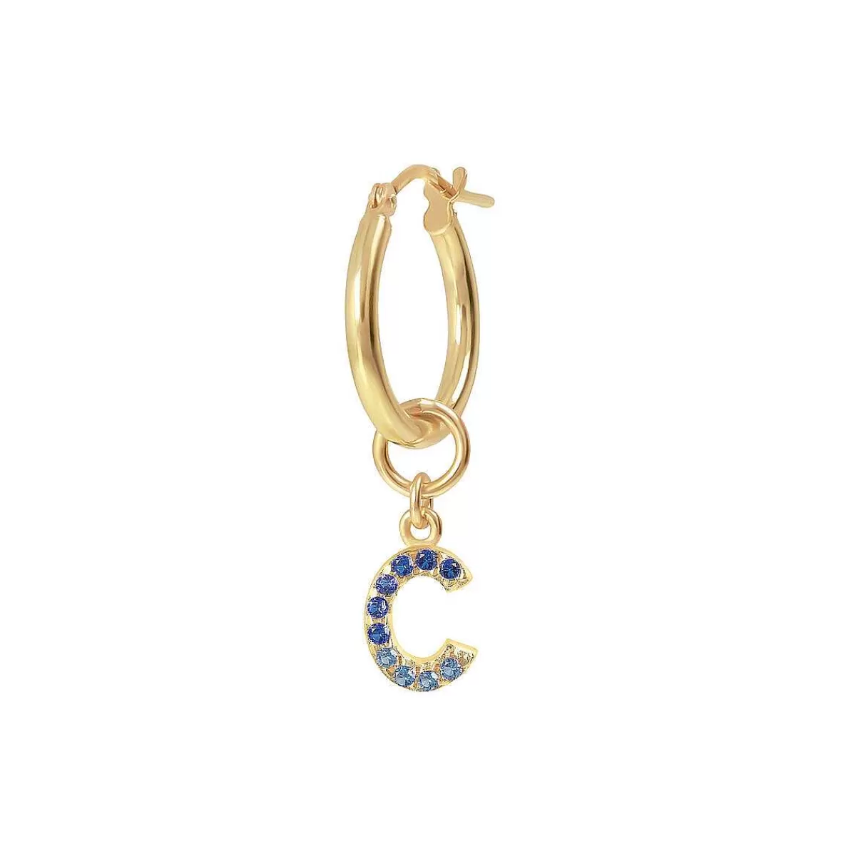 Flash Sale Orecchino Pendente Dorato Con Lettera In Pave Di Zirconi Orecchini