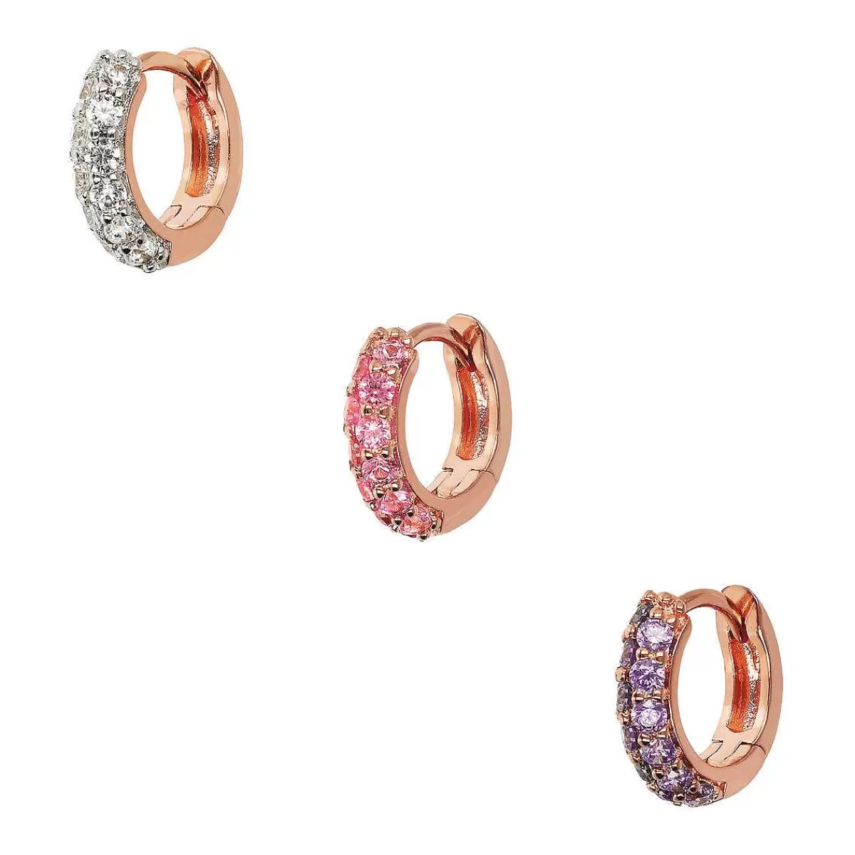 Best Set Di Orecchini A Cerchio Con Pave Di Cubic Zirconia Orecchini