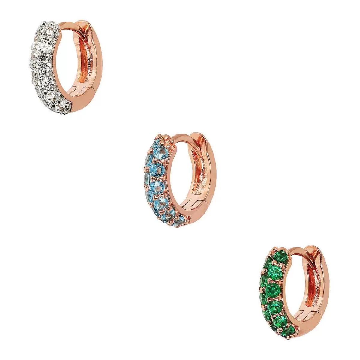 Best Set Di Orecchini A Cerchio Con Pave Di Cubic Zirconia Orecchini
